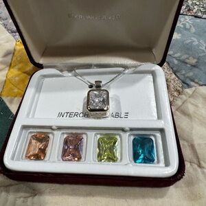 Interchangeable Sterling Silver Necklace Set